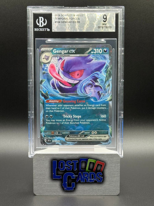 Pokemon TCG Gengar ex | Temporal Forces 104/162 | BGS Graded MINT 9