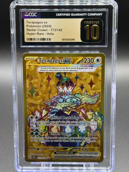 Pokemon TCG Terapagos ex | Stellar Crown 173/142 Hyper Rare | CGC Graded PRISTINE 10