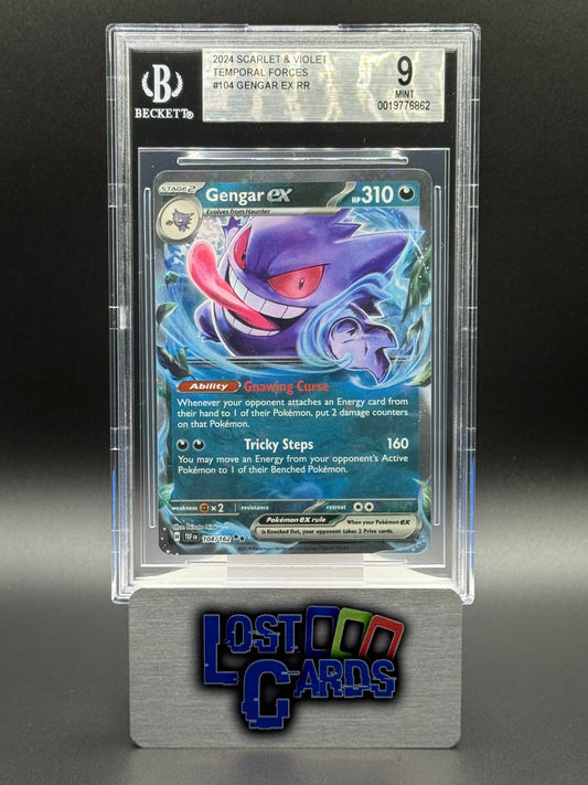Pokemon TCG Gengar ex | Temporal Forces 104/162 | BGS Graded MINT 9