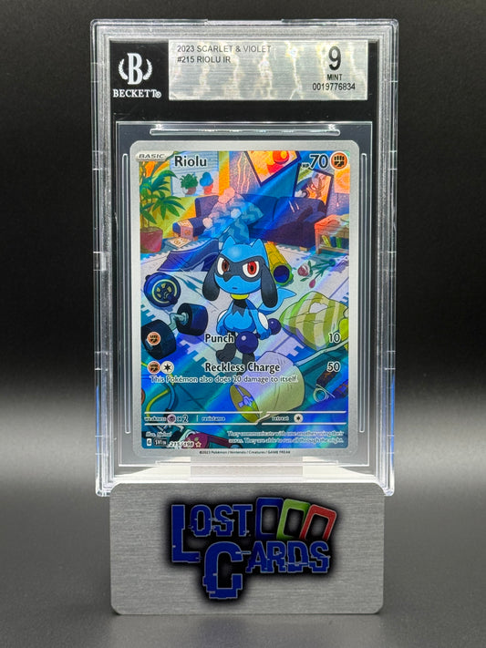 Pokemon TCG Riolu | Scarlet & Violet Base Set 215/198 | BGS Graded MINT 9