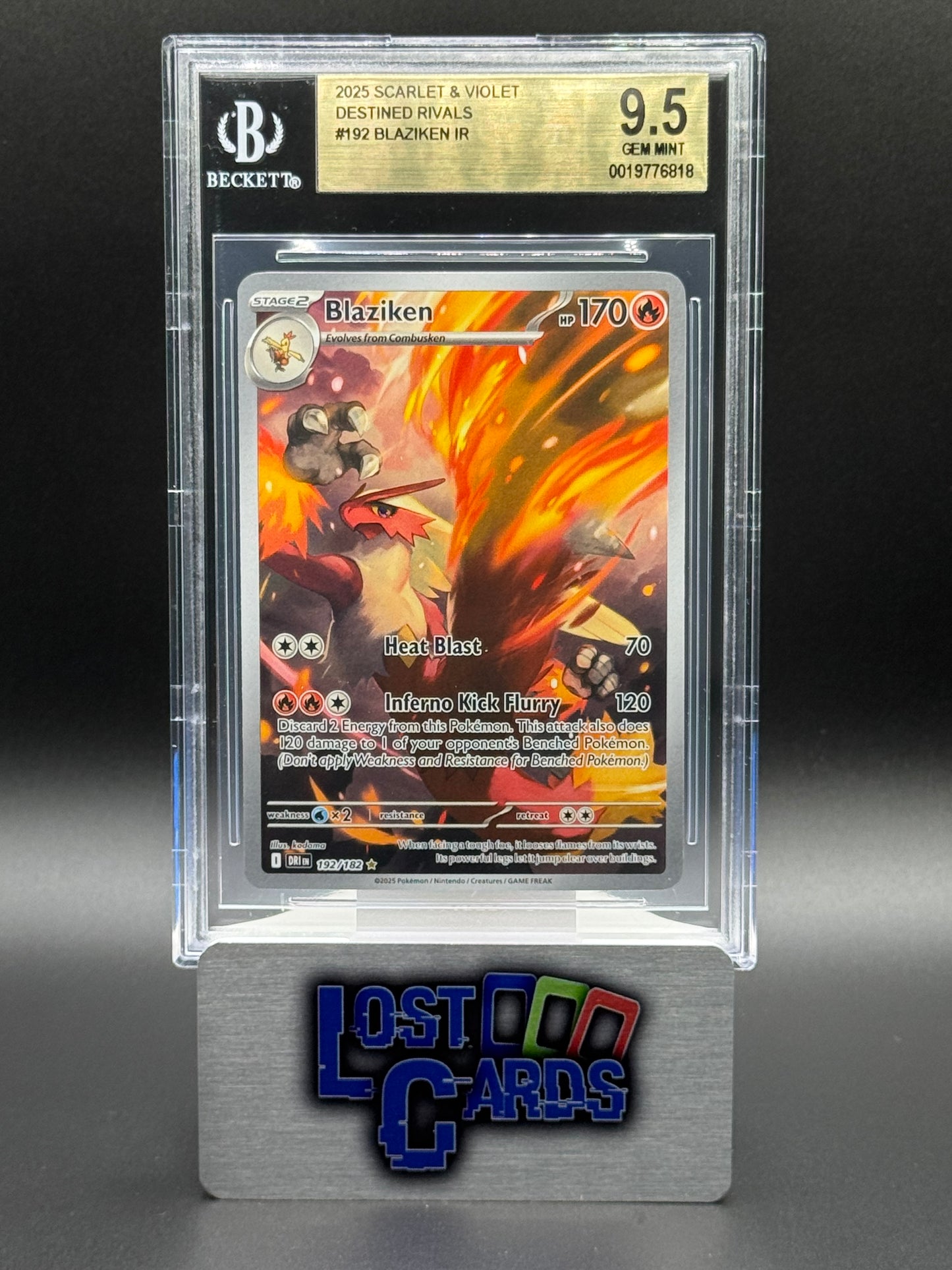 Pokemon TCG Blaziken | Destined Rivals 192/182 | BGS Graded GEM MINT 9.5