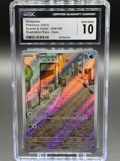 Pokemon TCG Slowpoke | Scarlet & Violet Base Set 204/198 | CGC Graded GEM MINT 10