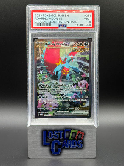 Pokemon TCG Roaring Moon ex | Paradox Rift 251/182 | PSA Graded MINT 9