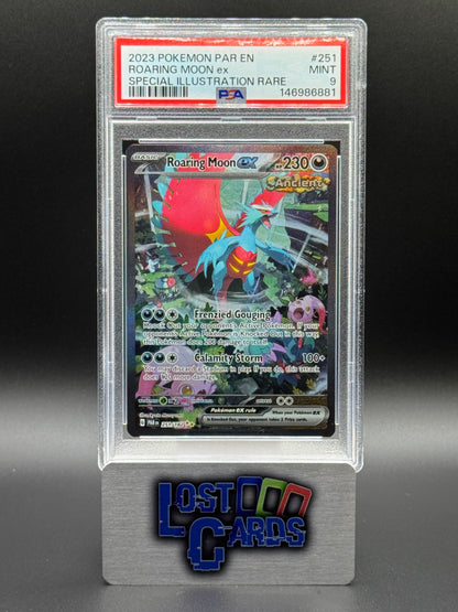 Pokemon TCG Roaring Moon ex | Paradox Rift 251/182 | PSA Graded MINT 9