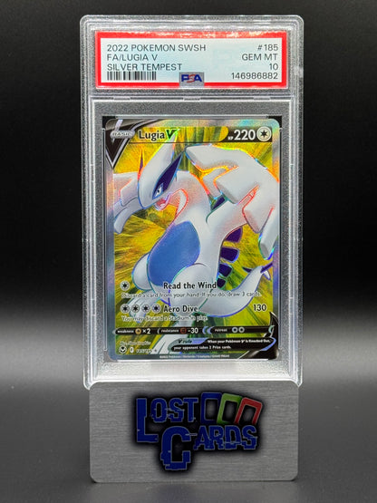 Pokemon TCG Lugia V | Silver Tempest 185/195 | PSA Graded GEM MT 10