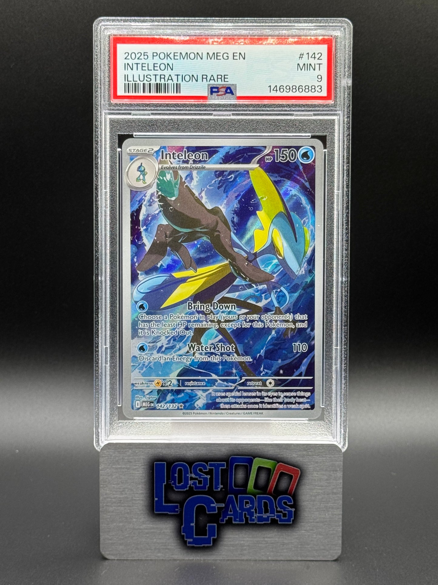 Pokemon TCG Inteleon | Mega Evolutions 142/132 | PSA Graded MINT 9