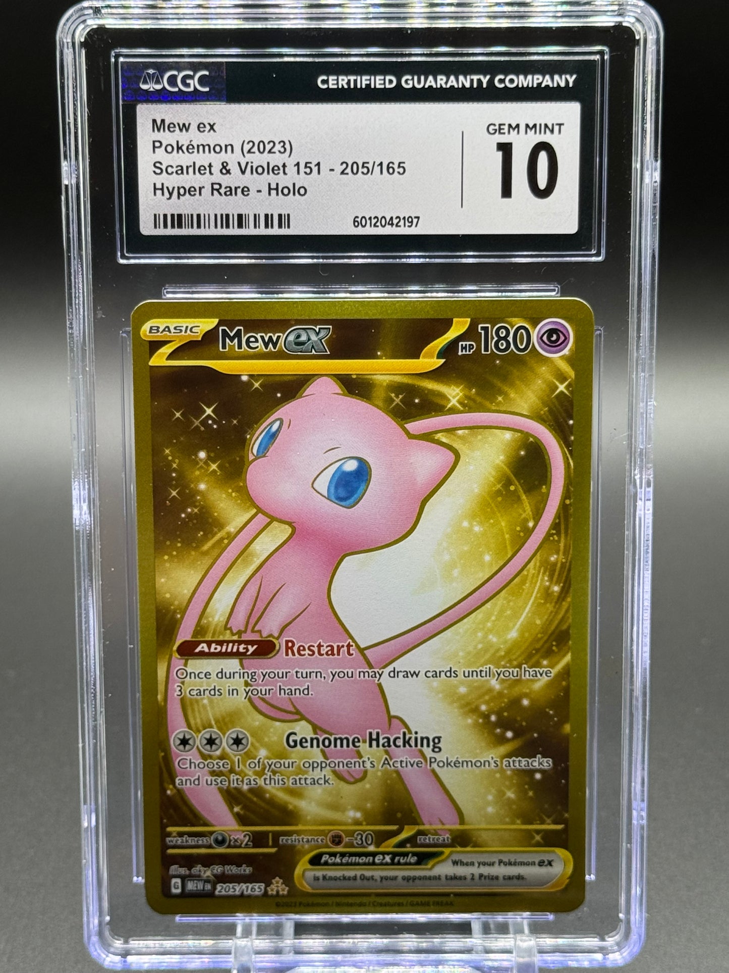 Pokemon TCG Mew ex | Scarlet & Violet 151 205/165 Hyper Rare | CGC Graded GEM MINT 10