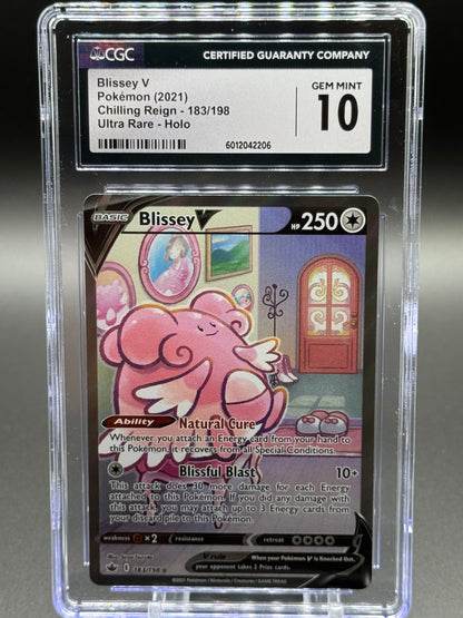 Pokemon TCG Blissey V | Chilling Reign 183/198 | CGC Graded GEM MINT 10