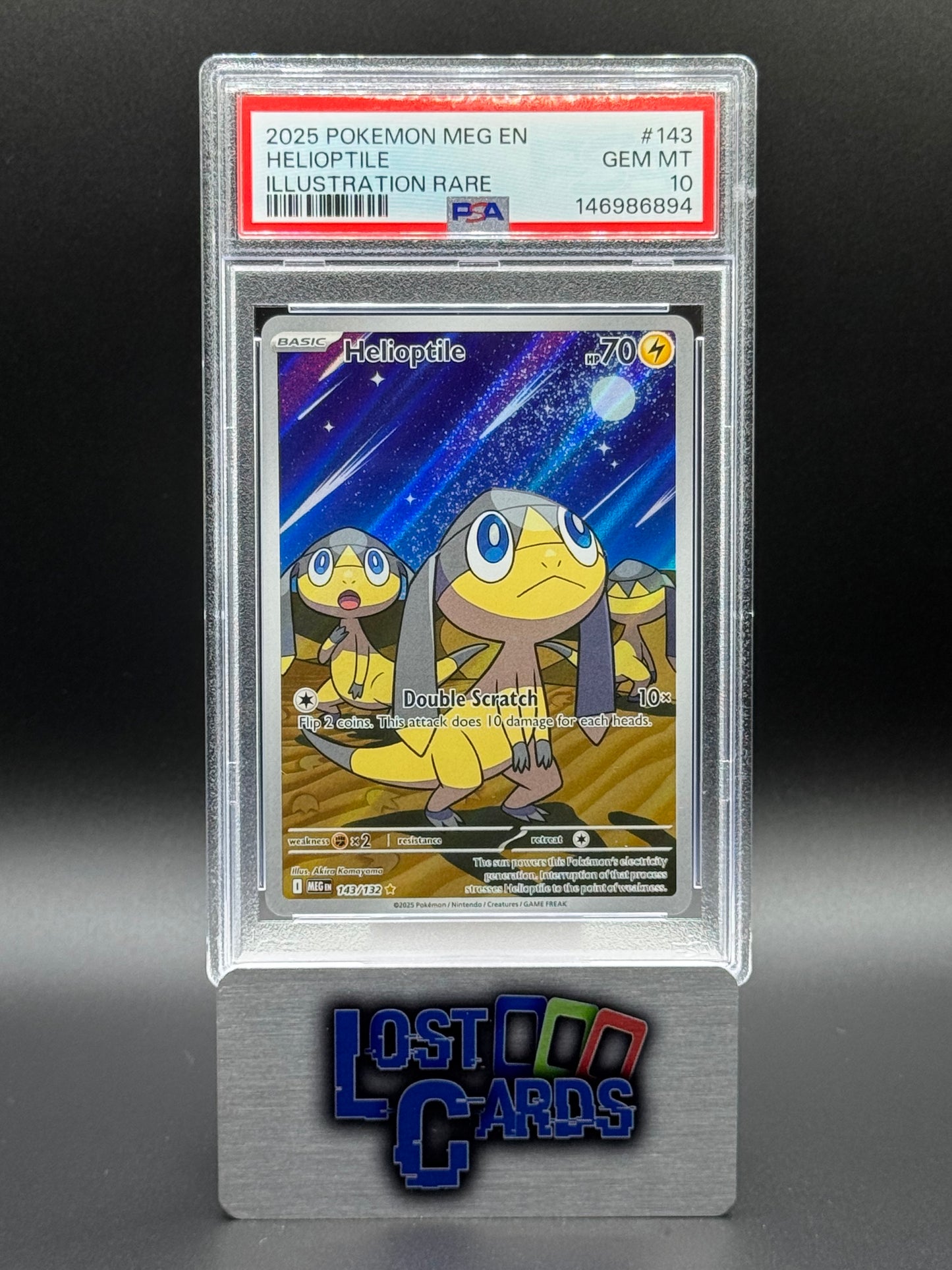 Pokemon TCG Helioptile | Mega Evolutions 143/132 | PSA Graded GEM MT 10