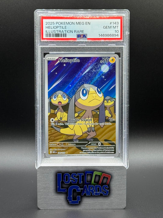 Pokemon TCG Helioptile | Mega Evolutions 143/132 | PSA Graded GEM MT 10