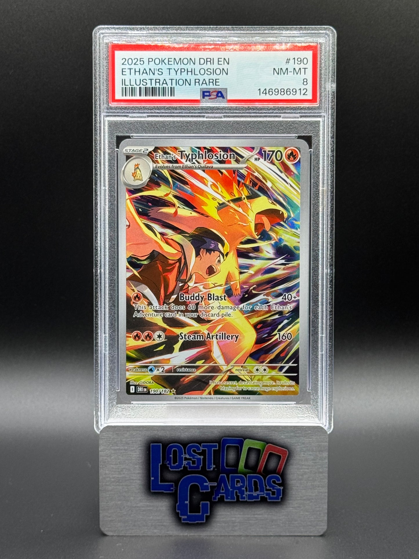 Pokemon TCG Ethan's Typhlosion | Destined Rivals 190/182 | PSA Graded NM-MT 8