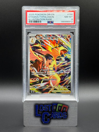 Pokemon TCG Ethan's Typhlosion | Destined Rivals 190/182 | PSA Graded NM-MT 8