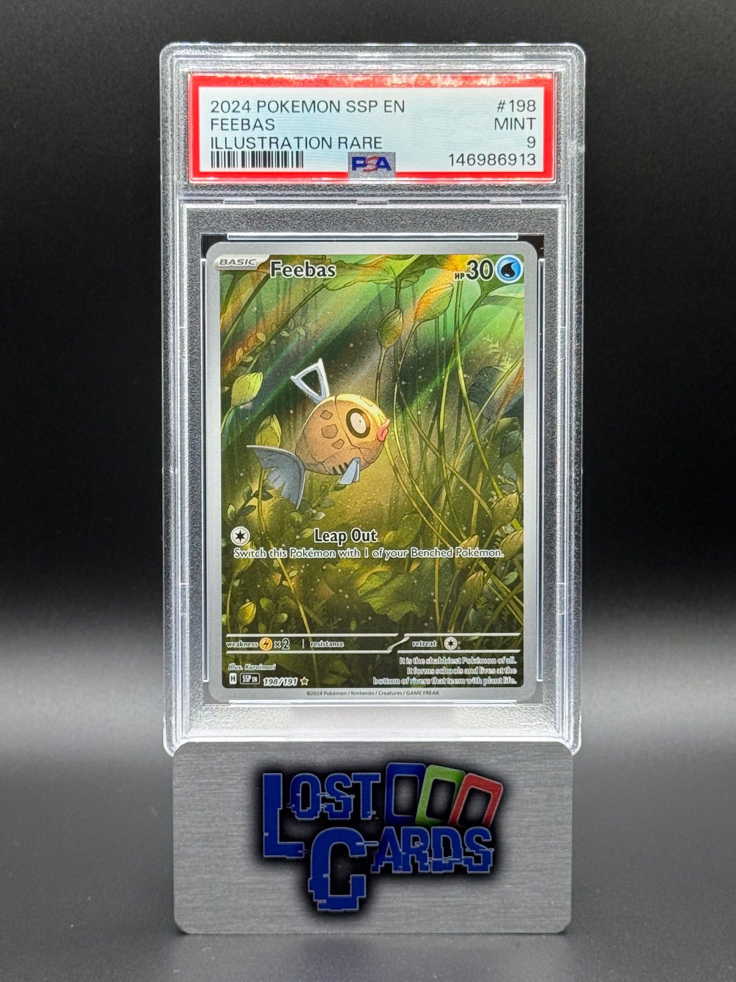 Pokemon TCG Feebas | Surging Sparks 198/191 | PSA Graded MINT 9