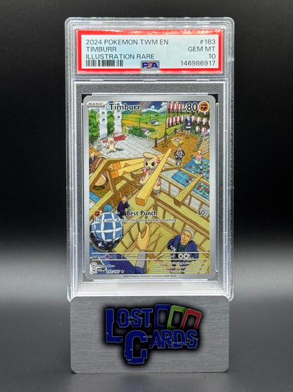 Pokemon TCG Timburr | Twilight Masquerade 183/167 | PSA Graded GEM MT 10