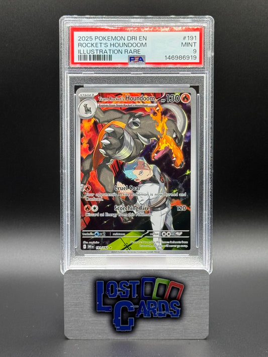 Pokemon TCG Team Rocket's Houndoom | Destined Rivals 191/182 | PSA Graded MINT 9