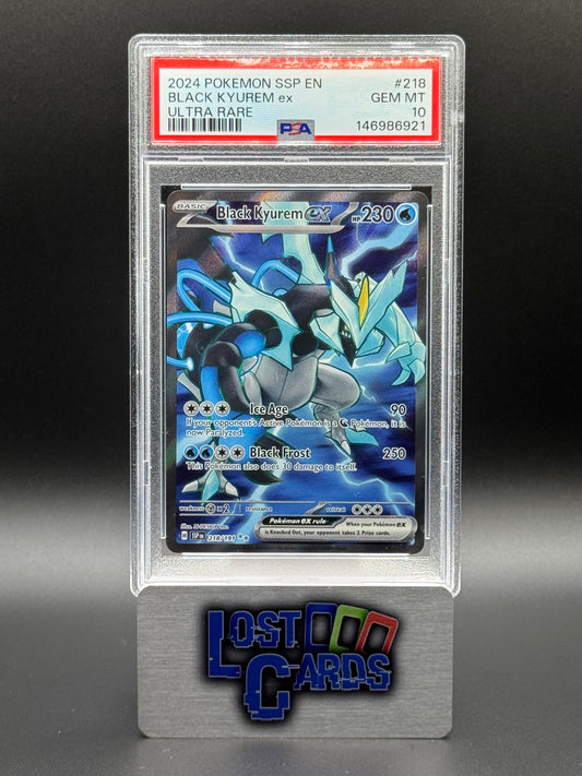 Pokemon TCG Black Kyurem ex | Surging Sparks 218/191 | PSA Graded GEM MT 10