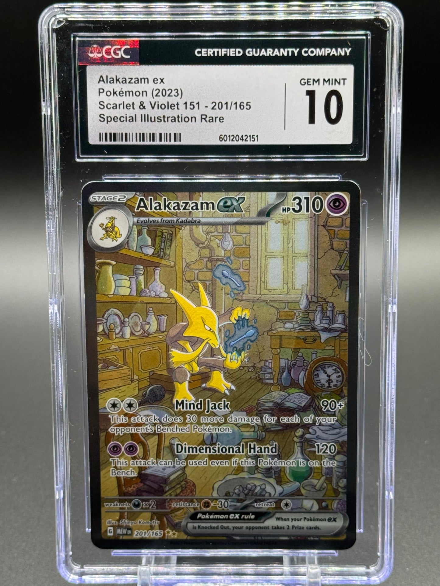 Pokemon TCG Alakazam ex | S&V 151 201/165 SIR | CGC Graded GEM MINT 10