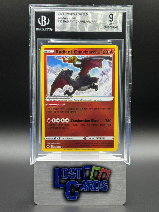 Pokemon TCG Radiant Charizard | Crown Zenith 20/159 | BGS Graded MINT 9