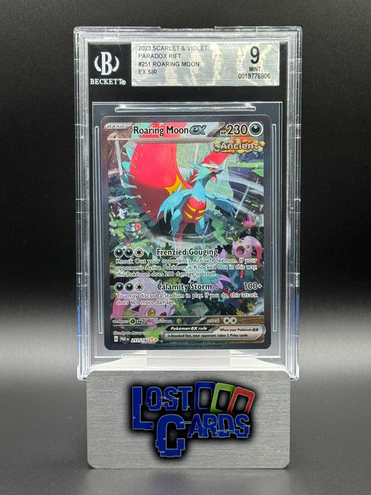 Pokemon TCG Roaring Moon ex | Paradox Rift 251/182 | BGS Graded MINT 9