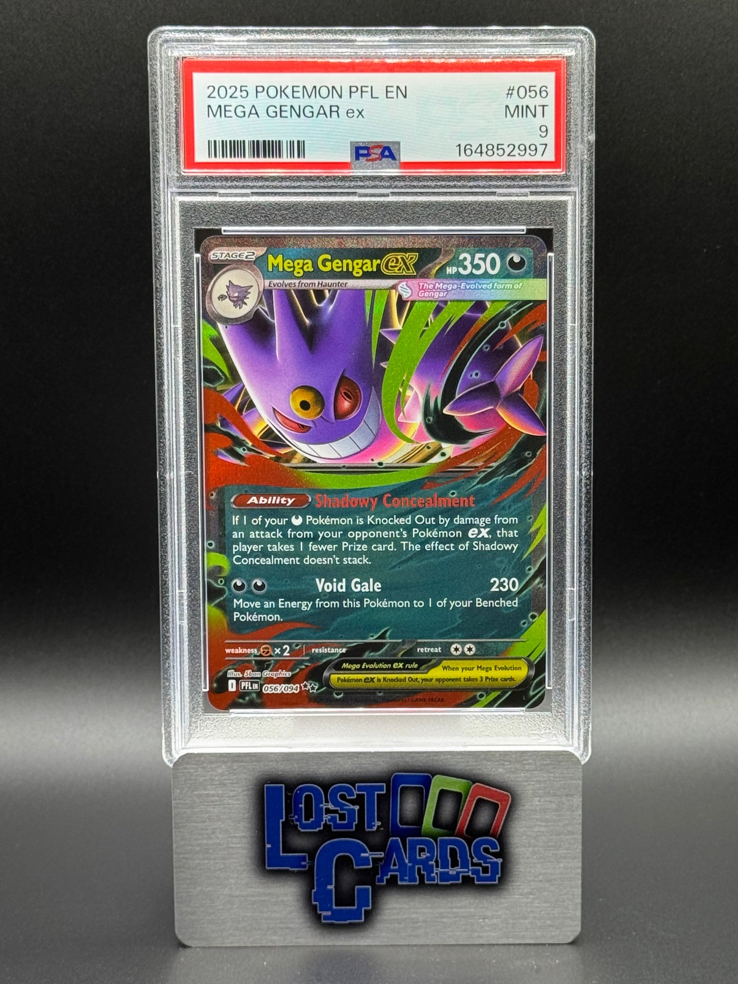 Pokemon TCG Mega Gengar ex | Phantasmal Flames 056/094 | PSA Graded MINT 9