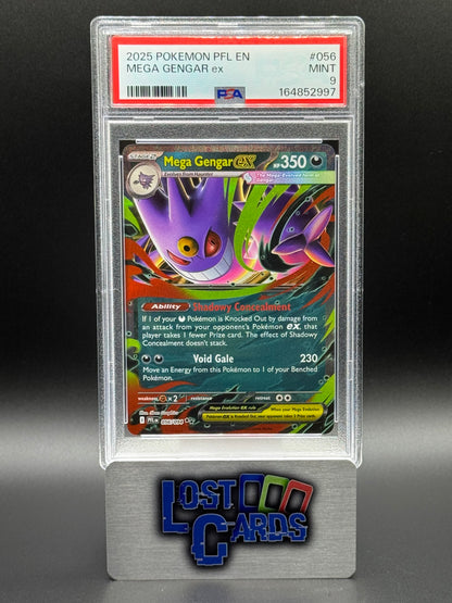 Pokemon TCG Mega Gengar ex | Phantasmal Flames 056/094 | PSA Graded MINT 9