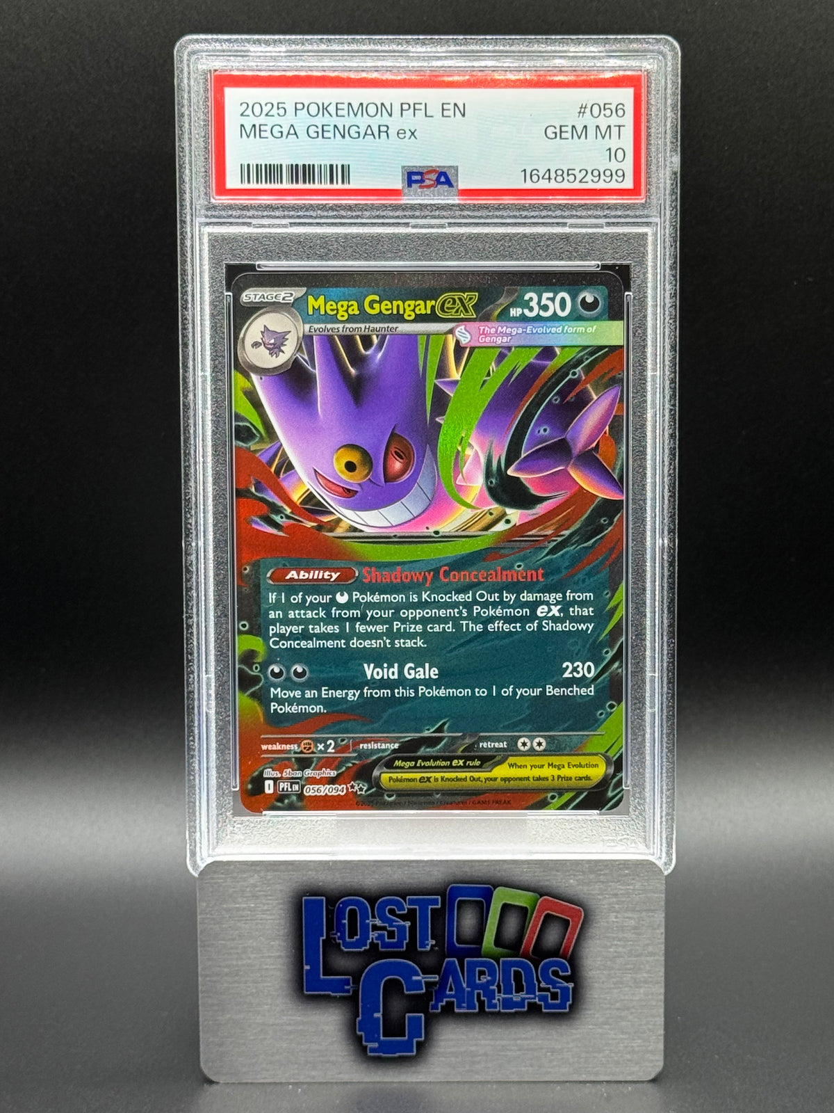 Pokemon TCG Mega Gengar ex | Phantasmal Flames 056/094 | PSA Graded GEM MT 10