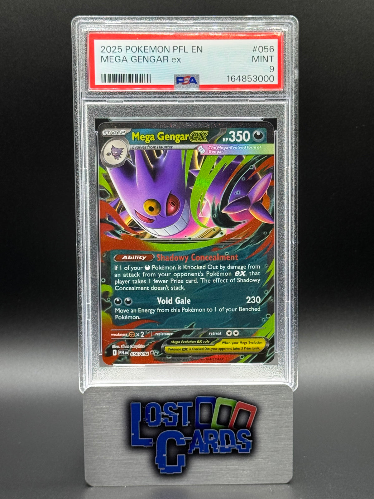 Pokemon TCG Mega Gengar ex | Phantasmal Flames 056/094 | PSA Graded MINT 9