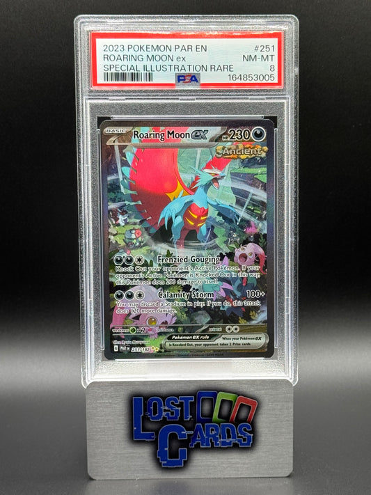 Pokemon TCG Roaring Moon ex | Paradox Rift 251/182 | PSA Graded NM-MT 8