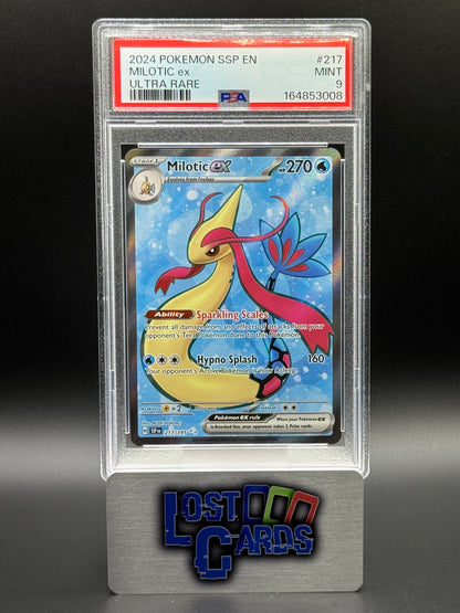 Pokemon TCG Milotic ex | Surging Sparks 217/191 | PSA Graded MINT 9
