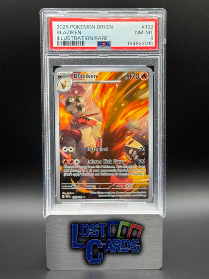 Pokemon TCG Blaziken | Destined Rivals 192/182 | PSA Graded NM-MT 8