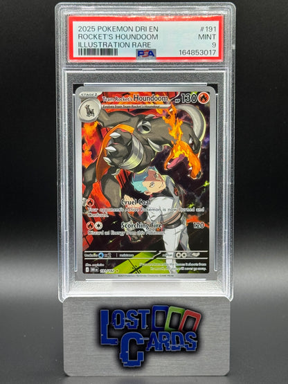 Pokemon TCG Team Rocket's Houndoom | Destined Rivals 191/182 | PSA Graded MINT 9