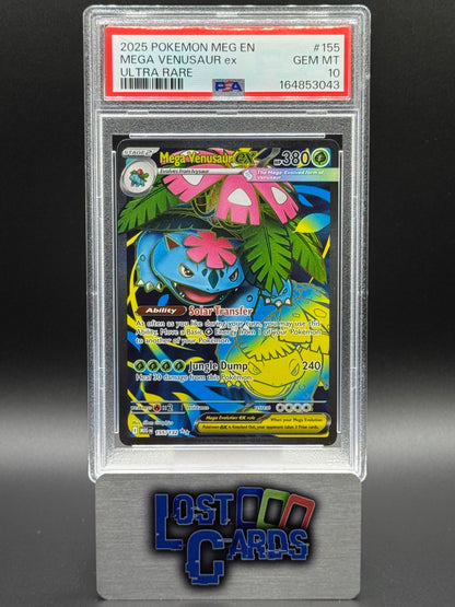 Pokemon TCG Mega Venusaur ex | Mega Evolutions 155/132 | PSA Graded GEM MT 10