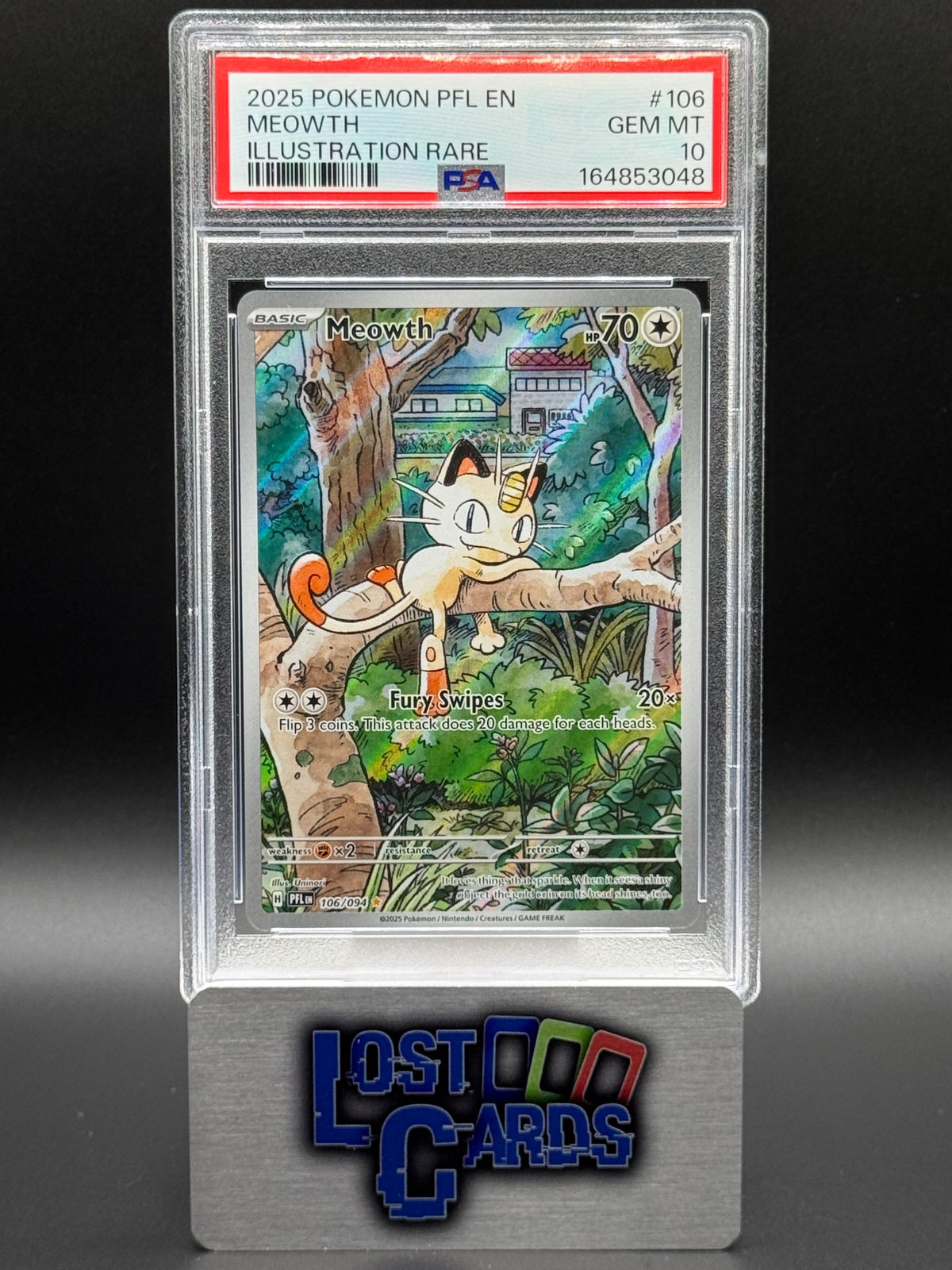 Pokemon TCG Meowth | Phantasmal Flames 106/094 | PSA Graded GEM MT 10