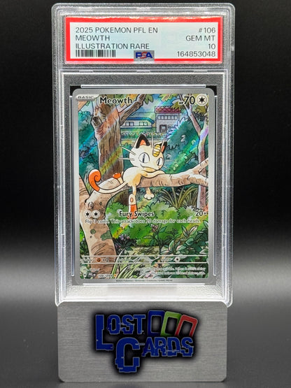 Pokemon TCG Meowth | Phantasmal Flames 106/094 | PSA Graded GEM MT 10