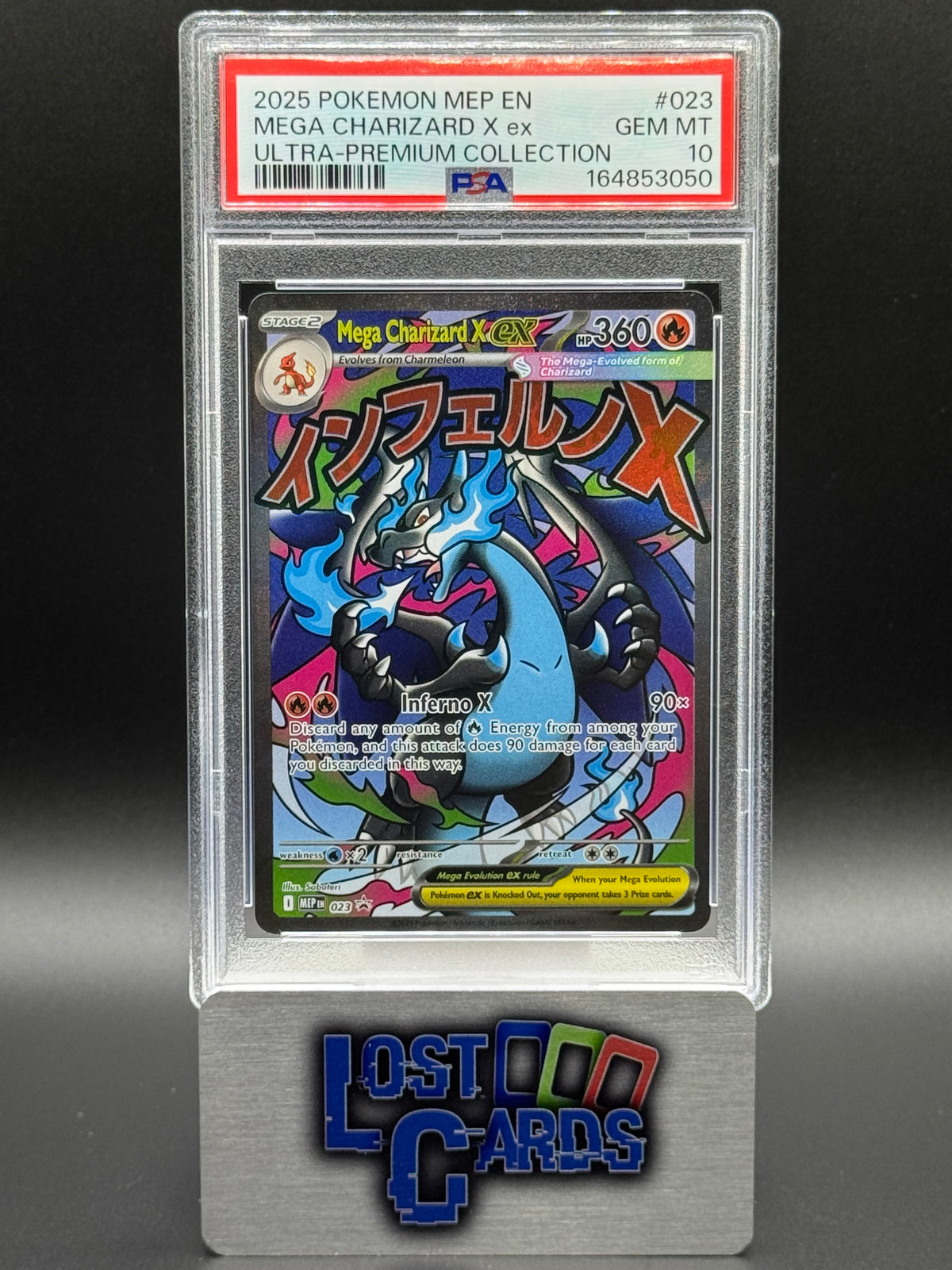 Pokemon TCG Mega Charizard X ex | Black Star Promo MEP023 | PSA Graded GEM MT 10