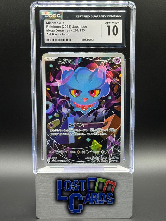 Japanese Pokemon TCG Misdreavus | Mega Dream ex 202/193 | CGC Graded GEM MINT 10
