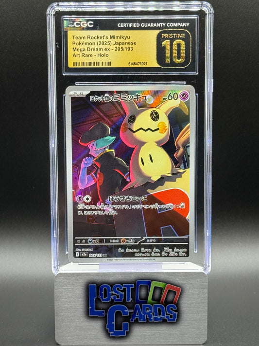 Japanese Pokemon TCG Team Rocket's Mimikyu | Mega Dream ex 205/193 | CGC Graded PRISTINE 10