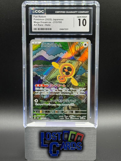 Japanese Pokemon TCG Fan Rotom | Mega Dream ex 213/193 | CGC Graded GEM MINT 10