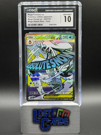 Japanese Pokemon TCG Mega Froslass ex | Mega Dream ex 224/193 | CGC Graded GEM MINT 10