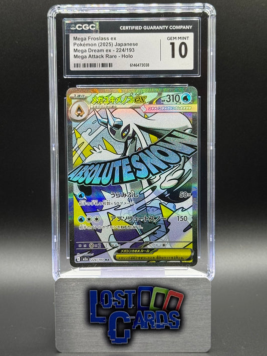 Japanese Pokemon TCG Mega Froslass ex | Mega Dream ex 224/193 | CGC Graded GEM MINT 10