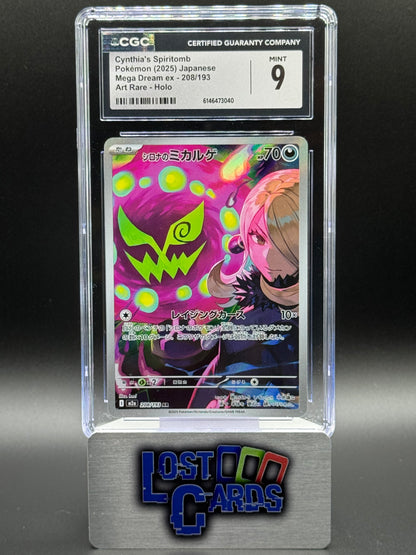 Japanese Pokemon TCG Cynthia's Spiritomb | Mega Dream ex 208/193 | CGC Graded MINT 9