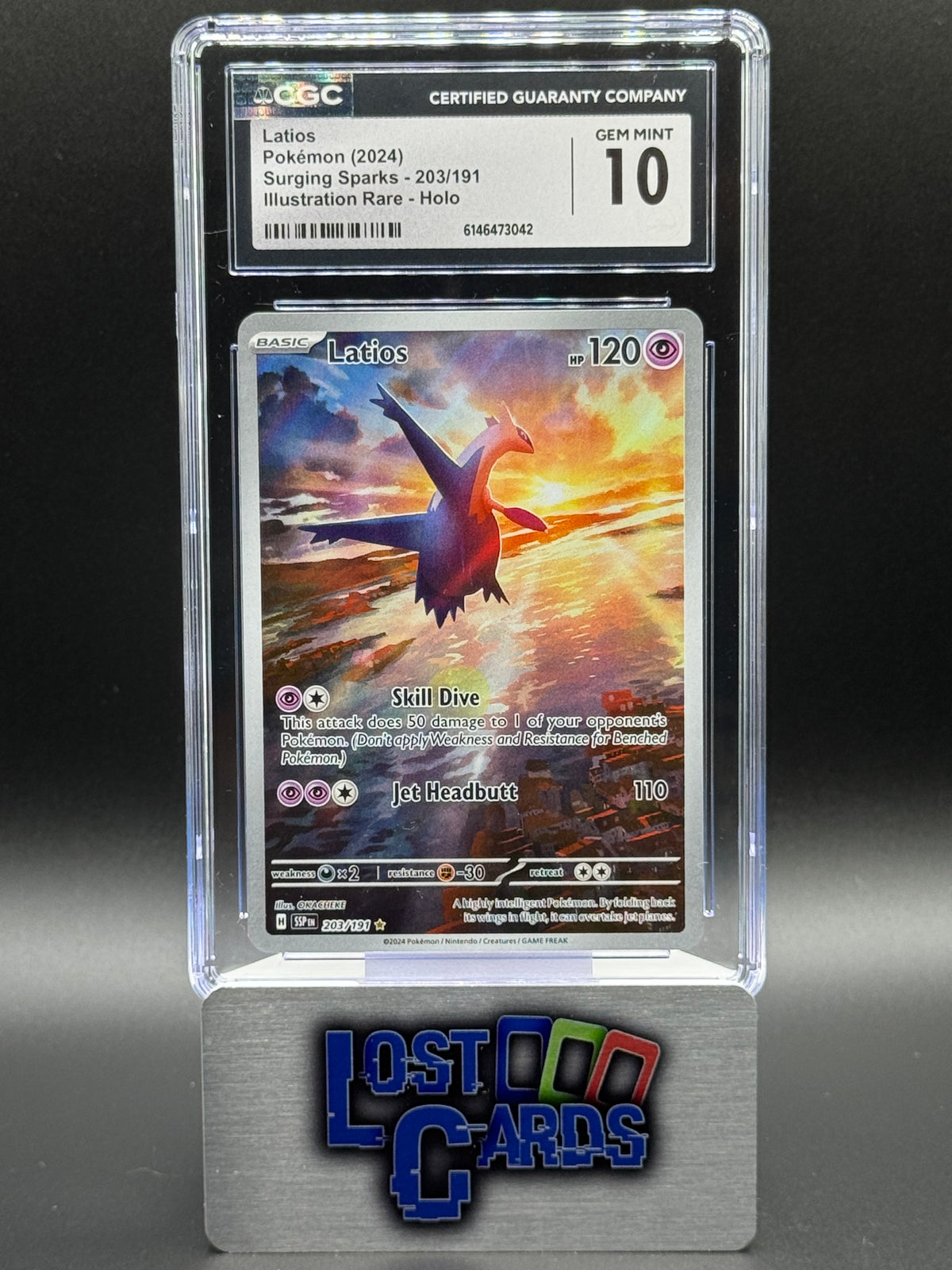 Pokemon TCG Latios | Surging Sparks 203/191 | CGC Graded GEM MINT 10