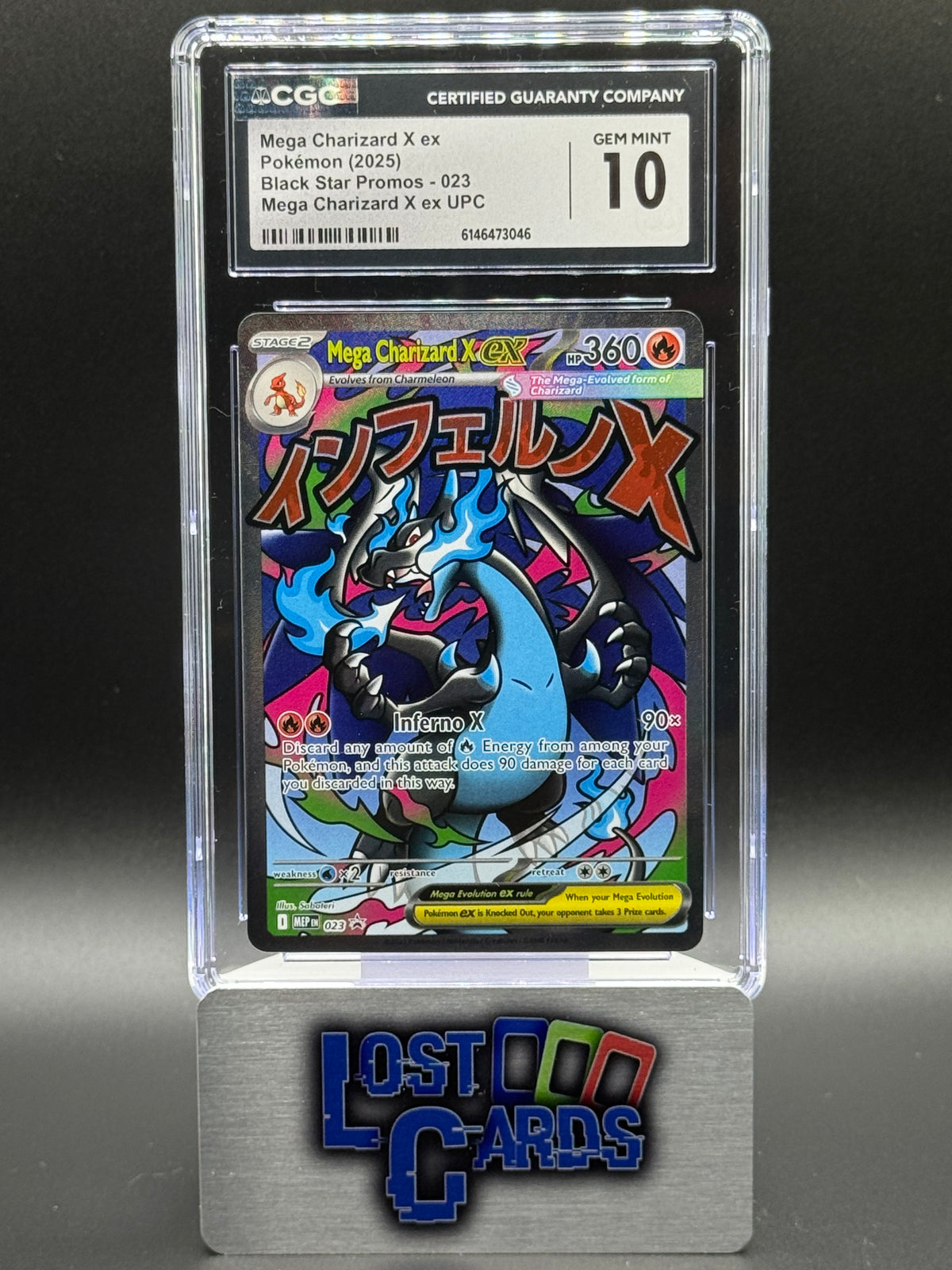 Pokemon TCG Mega Charizard X ex | Black Star Promo MEP023 | CGC Graded GEM MINT 10