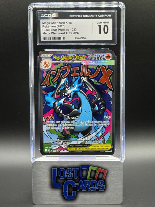 Pokemon TCG Mega Charizard X ex | Black Star Promo MEP023 | CGC Graded GEM MINT 10
