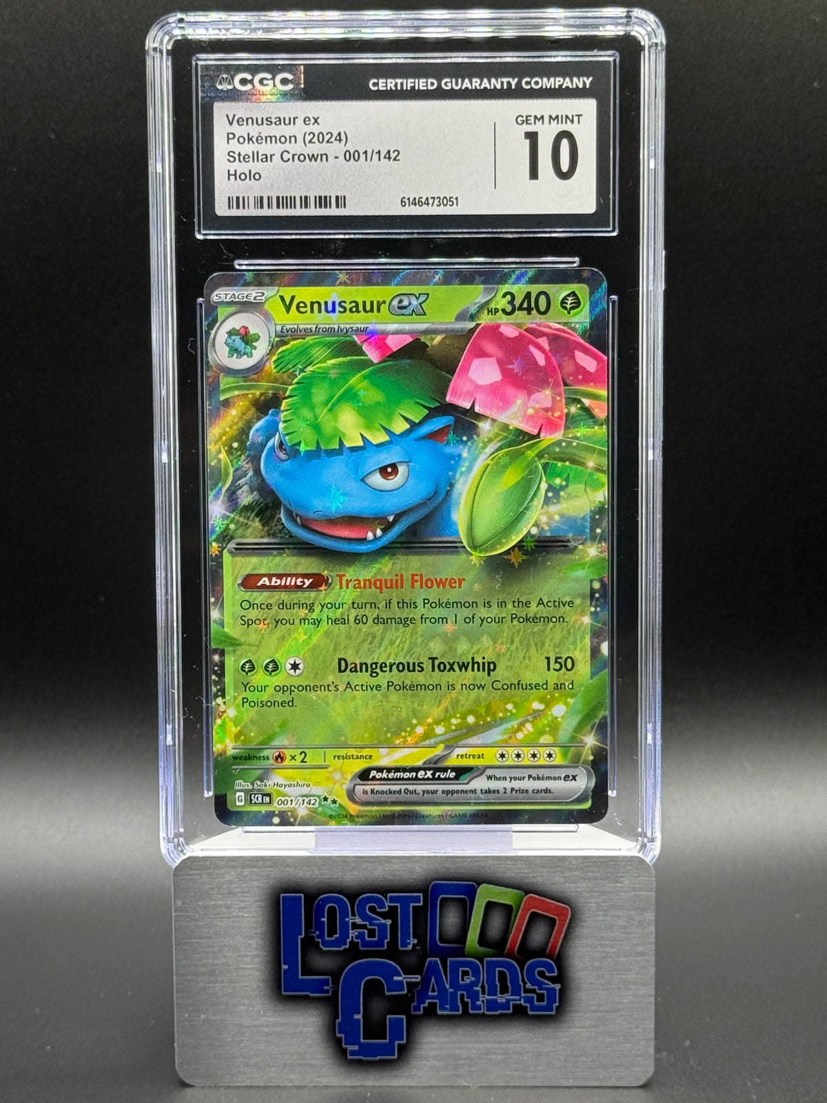Pokemon TCG Venusaur ex | Stellar Crown 001/142 | CGC Graded GEM MINT 10