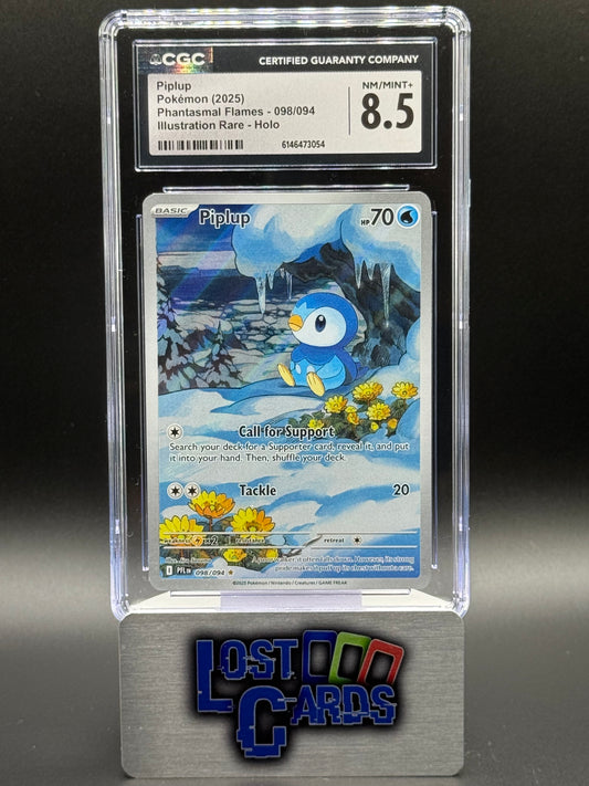 Pokemon TCG Piplup | Phantasmal Flames 098/094 | CGC Graded NM/MINT+ 8.5