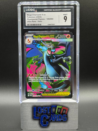 Pokemon TCG Mega Charizard X ex | Phantasmal Flames 109/094 | CGC Graded MINT 9