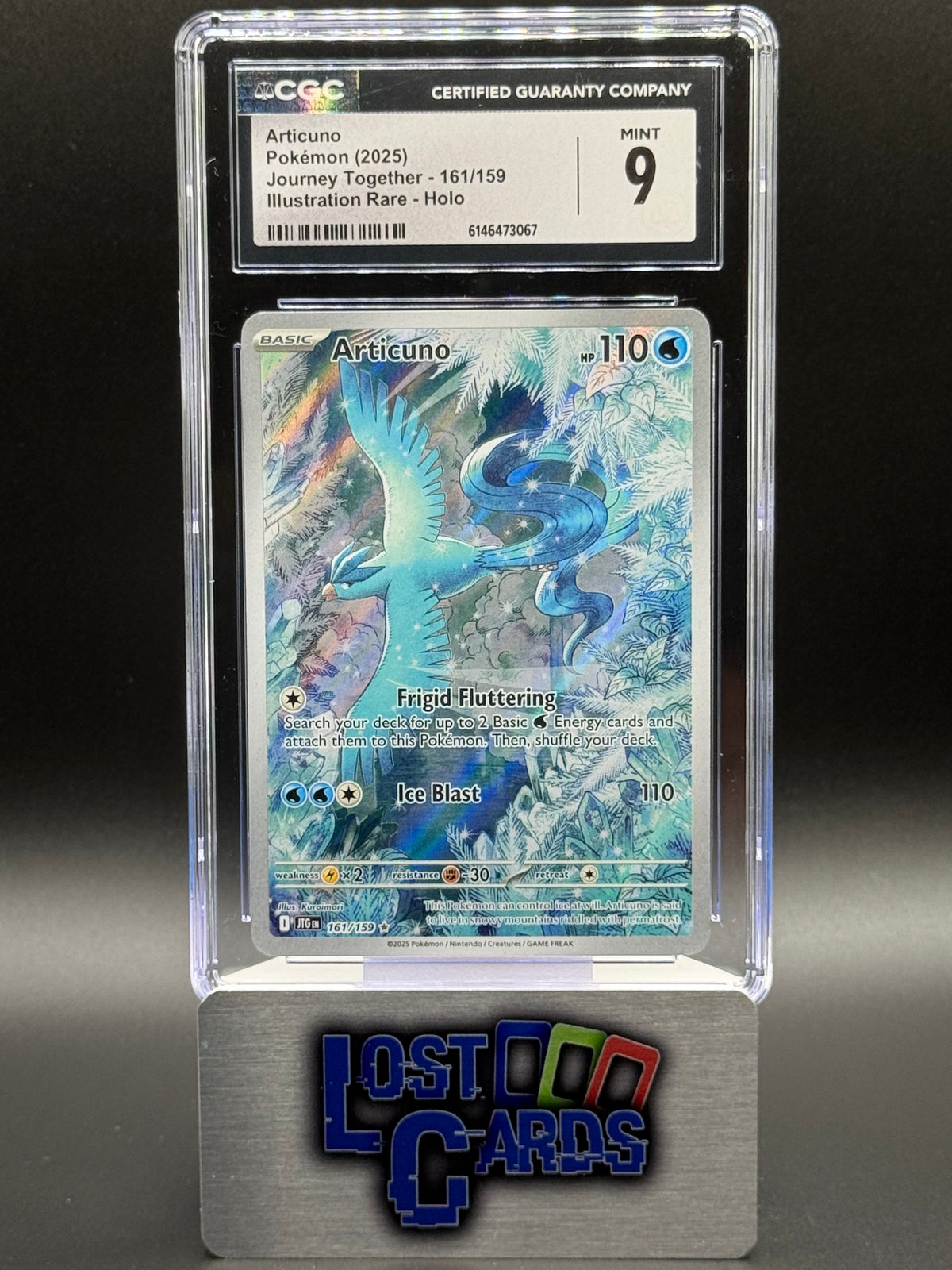 Pokemon TCG Articuno | Journey Together 161/159 | CGC Graded MINT 9