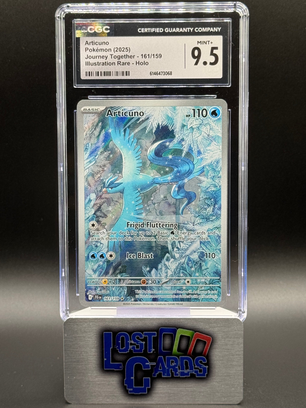 Pokemon TCG Articuno | Journey Together 161/159 | CGC Graded MINT+ 9.5