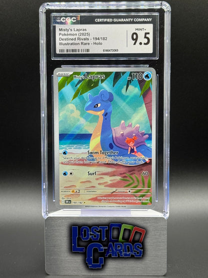 Pokemon TCG Misty's Lapras | Destined Rivals 194/182 | CGC Graded MINT+ 9.5
